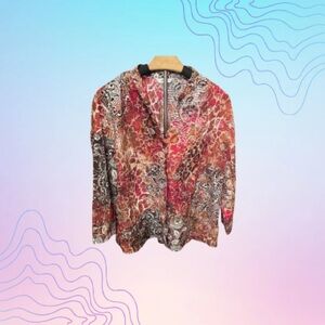 ALIA Women’s 16P Blouse Multicolor Abstract